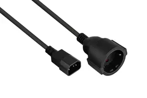 Сетевой кабель Kabelmeister SK1402-S005 IEC C14 — вилка типа F 0,5 м H05VV-F черный 10 A 250 V