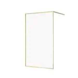 Shower walk-in cabin CERSANIT LARGA 120x200 cm, gold matte profile, transparent glass