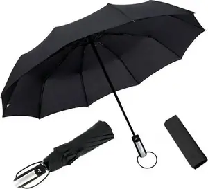 Parasol umbrella Best Fashion BQ13F — automatic folding, black