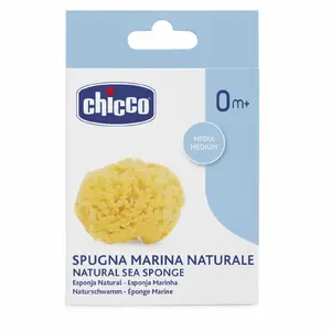 Губка для купания Chicco натуральная морская губка желтая 8058664103218