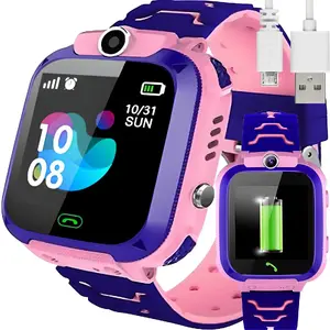 Детские умные часы Retoo E044-1 с вызовами, камерой, фонариком, GPS, SOS и microSIM — розовые