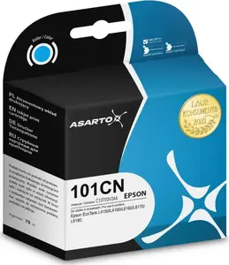 Ink Cartridge Asarto AS-E101CN for Epson 101CN (C13T03V24A) — 70 ml Cyan