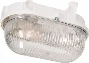 Lighting Fixture ORNO OVAL 100 7063T/OB, 75W, E27, IP54, IK10, polycarbonate diffuser, bakelite base