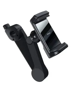 Car active phone holder Baseus WXHZ-01 for mobile phones, black — headrest-mounted