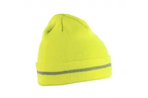 High-Visibility Yellow Knitted Men's Beanie HOGERT HT5K475, One Size