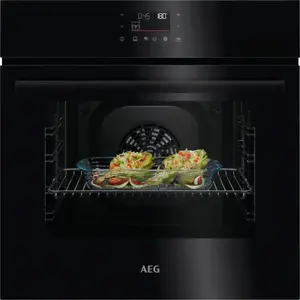 Встраиваемый электрический духовой шкаф AEG Series 5000 TU5PB403PB, 65 л, сенсорное управление, класс A+, чёрный
