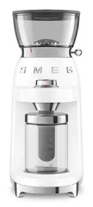 Кофемолка жерновая Smeg CGF03WHEU 150 Вт белая с 15 степенями помола и емкостью для зерен 240 г