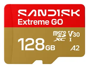 SanDisk Extreme GO 128 GB MicroSDXC UHS-I Memory Card, 240 MB/s Read, 120 MB/s Write