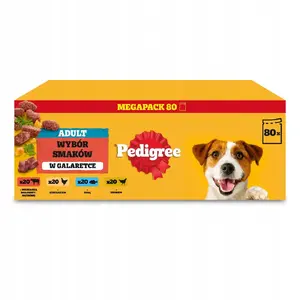 Влажный корм для собак Pedigree набор вкусов с овощами в желе 80x100г - Pedigree