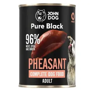 Консервы для собак John Dog Pure Black Pheasant — 400 г, монопротеиновый рецепт с фазаном