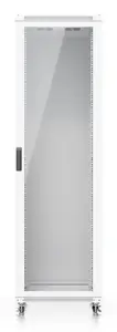 Стоечный напольный шкаф UBIQUITI UACC-Rack-42U-800-G — 42U, грузоподъёмность 800 кг, замок, управление кабелями, колёсные опоры, белый