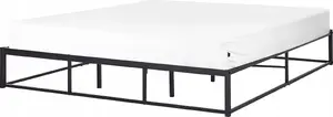 Металлическая кровать Beliani VIRY 180 x 200 см, черная, двуспальная рама