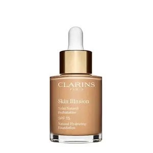 Foundation Clarins Skin Illusion SPF 15 — Shade 110 Honey, Liquid Foundation with Dropper, 30 ml