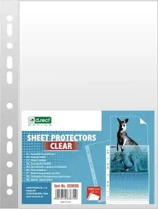 D.Rect A4 Clear Document Sleeves 55µm – Pack of 100