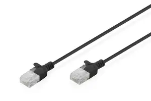 Savienojuma kabelis DIGITUS CAT 6 U-UTP Slim, 0,3 m, zils