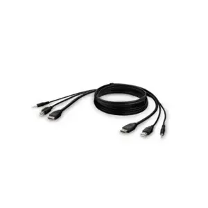 KVM-кабель Belkin F1DN1CCBL — HDMI с USB A/B и аудио, порты клавиатуры/мыши USB, 3 м
