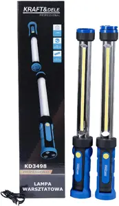 Battery Dual LED Work Light Kraft&Dele 2x10W COB 1200lm USB-C Magnetic Hook