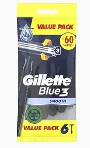 Станок для бритья Procter Gillette Blue3 Smooth — упаковка 6 шт., черно-синий