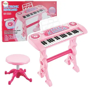 Toy Piano with Microphone LEANToys model 5905991071075 — children's musical keyboard with built-in mic, battery-powered