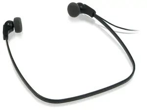 Austiņas Philips LFH0334 vadu, zem zoda valkājamās mūzikai, intraaurālas, kabelis 3 m, melnas