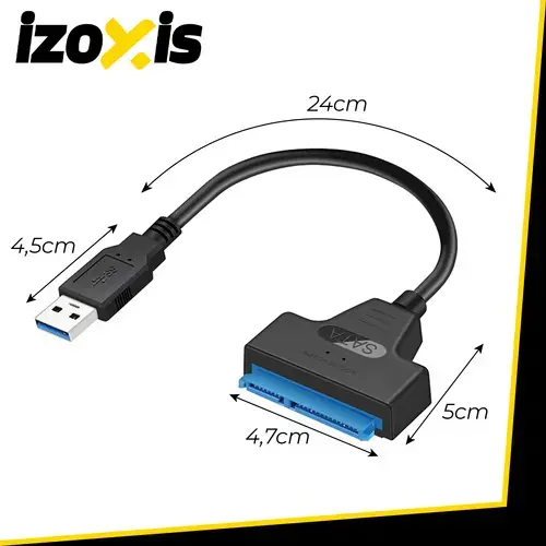 Адаптер SATA→USB 3.0 IZOXIS для 2.5" SSD/HDD Photo 3
