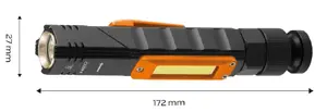 Lukturis NEO tools 99-034 — 2-in-1 CREE XPE + COB LED, 300 lm, USB uzlādējams 2000 mAh, 5 režīmi, sarkana gaisma
