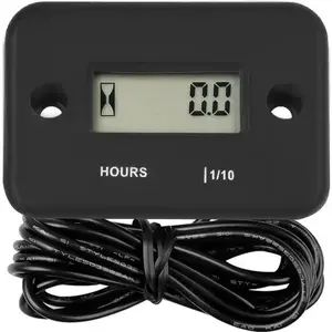 Hour meter Xtrobb EB1309033783 for 2/4-stroke engines, 9999.9 h range, 0.1 h resolution, IP68, max 85°C