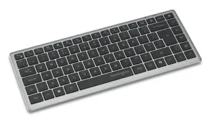 KENSINGTON KB435 EQ Rechargeable Multi-Device Compact Keyboard — Wireless RF + Bluetooth, Scissor Switch, QWERTY, Grey