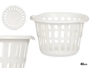 Kipit round laundry basket 40 cm white model 85318