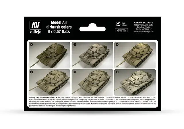 VALLEJO US Modern Desert Colors krāsu komplekts Model Air Photo 2