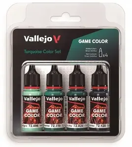 Akrila krāsu komplekts VALLEJO Game Color Turquoise 72.390 (4 x 18 ml)