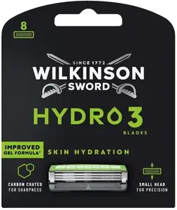 Asmeņu kasetes Wilkinson Sword Hydro 3 nomaiņas kasetes 8 gab.