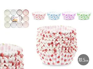 Paper Baking Cups Set Kinvara 78481 — 150 pcs, round 10.5 cm, 4 colors