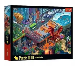 Пазл TREFL 10986 Miasto Pixel — 1000 деталей, классический пазл
