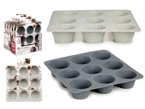 Silicone Muffin Baking Tray Kinvara 9-cup 3×22×22 cm MPN 76834