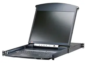 Рэк-консоль ATEN KL1508AIM 17" LCD 1280×1024 VGA PS/2-USB, 1U, клавиатура AZERTY (французская)