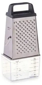 Терка из нержавеющей стали Kinvara с мерным контейнером, модель 95032, чёрная