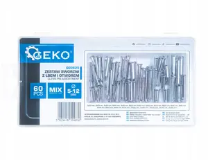 GEKO Набор штифтов с головкой и отверстием, 60 шт.
