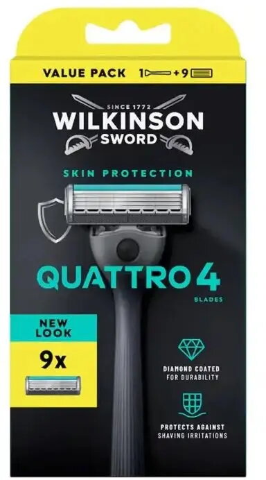 Nomaināmie asmeņi Wilkinson Sword Quattro 4