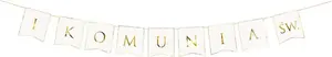 PartyDeco communion banner PARX1320 133 cm, decorative banner for First Communion, 1 piece