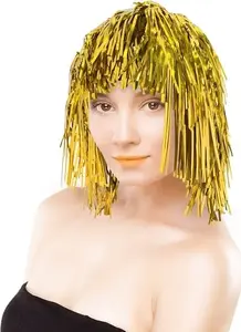 Foil Wig GoDan Peruka foliowa - gold, universal size