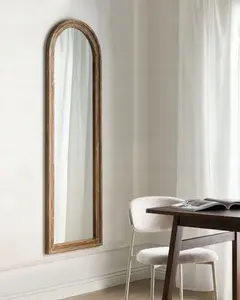 Wall Mirror Beliani COIGNY 55 x 170 cm Pine Wood Light Brown