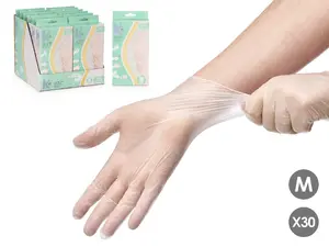 Nitrile Gloves Kipit 59451, size M, pack of 30, disposable protective gloves, powder-free