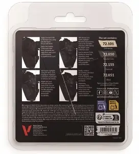 Akrila krāsu komplekts VALLEJO Game Color Black Color Set 72.393 (4x18 ml)