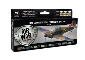 VALLEJO krāsu komplekts Model Air RAF Colors Special “Battle of Britain” – 8 x 17 ml pudelītes, modeļu akrila krāsas