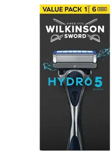 Skūšanās ierīce Wilkinson Sword Hydro 5 ar 6 nomaiņas kārtridžiem