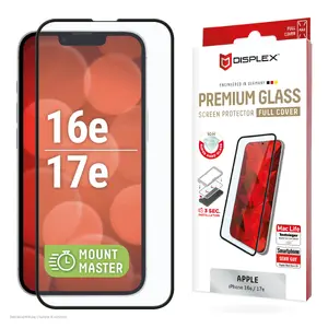 Защитное стекло e.v.i. Displex Premium (Full Cover, 10H) для Apple iPhone 16e/17e