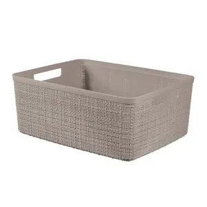 Storage Basket Curver Jute M 12L — plastic storage basket, 12L capacity, beige