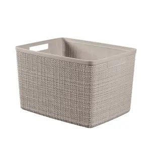 Storage Basket Curver Jute L 20L – plastic storage basket, beige, model 0801907382