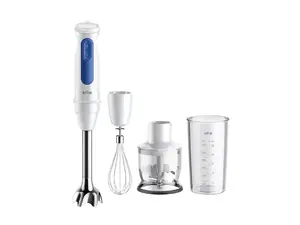 Погружной блендер BRAUN MultiQuick 3 MQ30202M — 900 Вт, белый, мерный стакан 0.6 л, чоппер 0.35 л